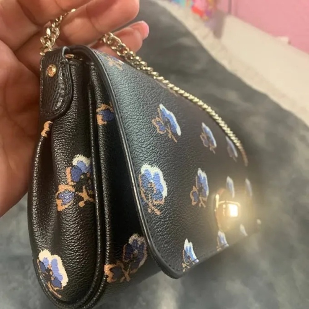 COACH Mini Bramble Rose F35909 Coated Canvas Crossbody/Shoulder/Clutch Bag - Picture 8 of 11